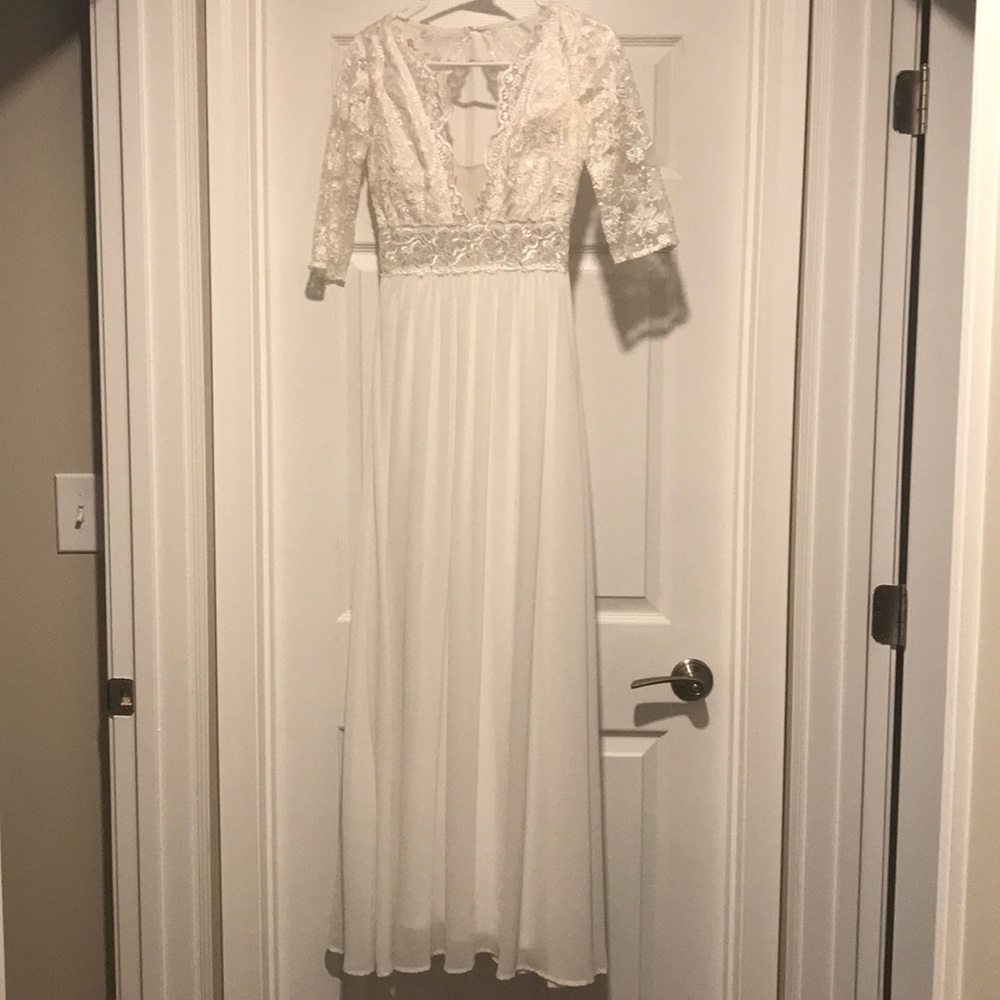 White dress- used for bridal shower